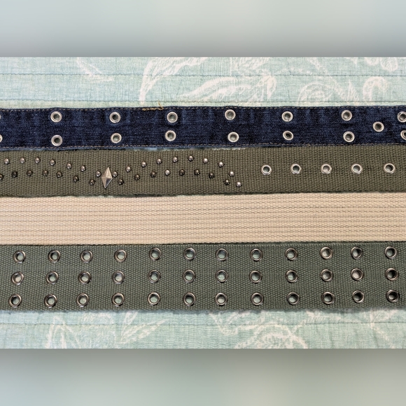 Bundle of 4 Canvas Women's Belts. Sizes 38", 39", 42". - Picture 2 of 3